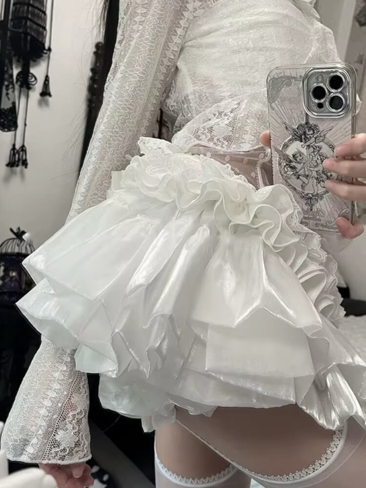 Angel Ruffle Mini Skirt - Image 4