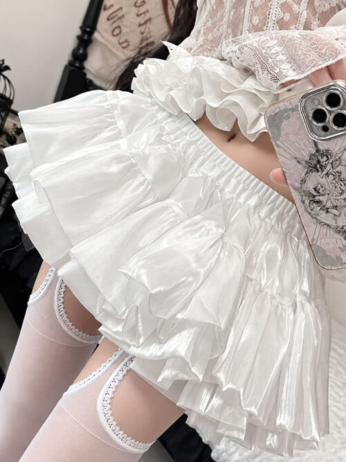Angel Ruffle Mini Skirt