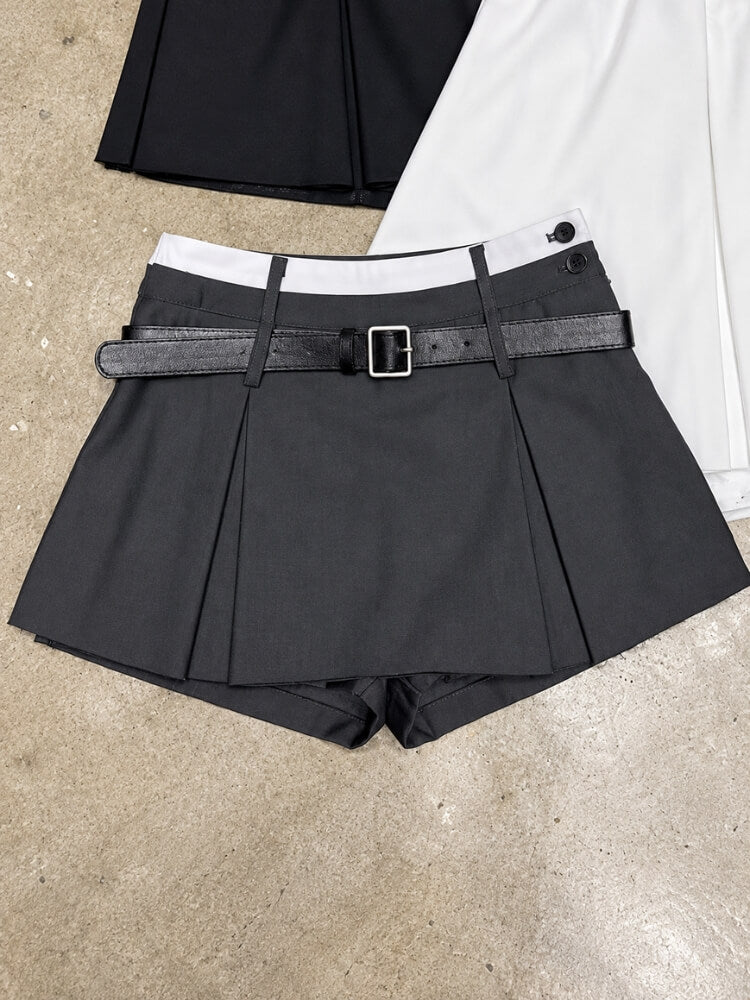 Belted Pleated Skirt - Image 7