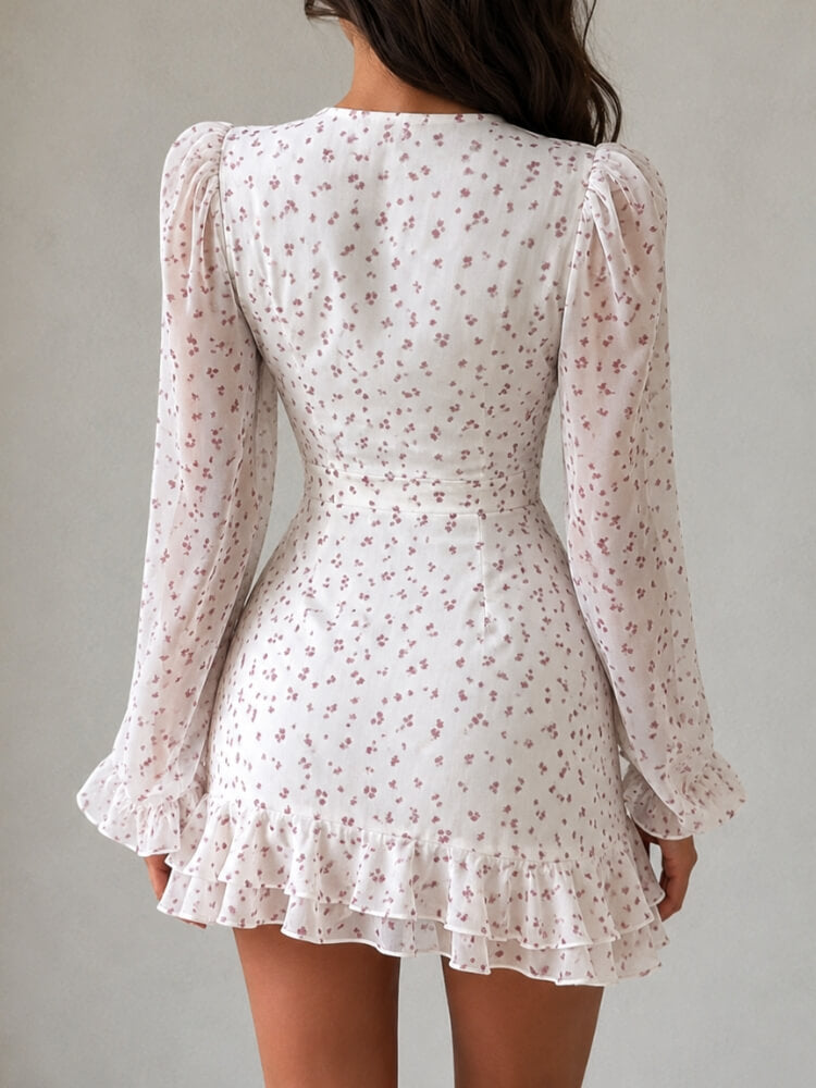 Coquette Ruffle Mini Dress - Image 7