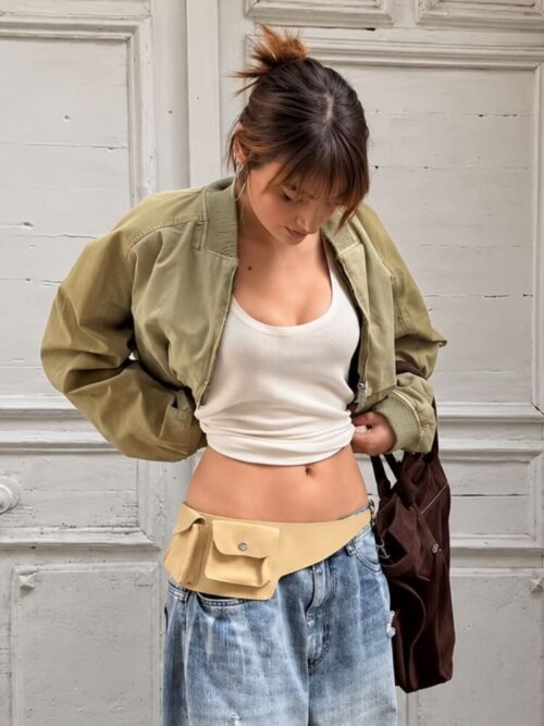 Cropped Bomber Jacket