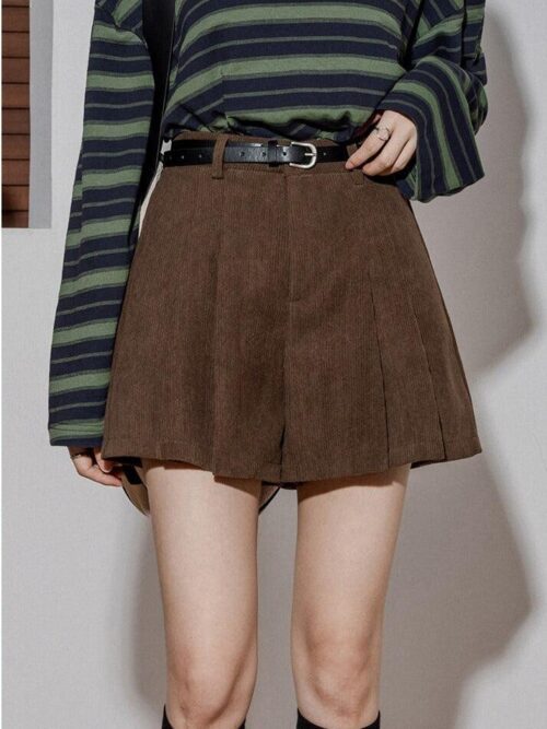 Dark Academia Corduroy Shorts