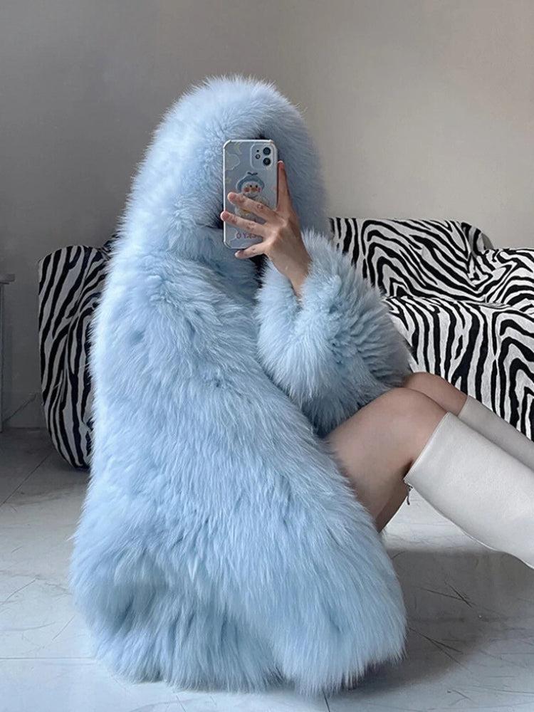 Faux Fur Hooded Jacket - Image 3