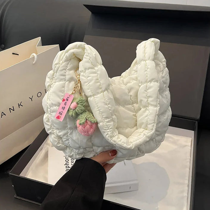 Floral Charm Puffer Bag - Image 4
