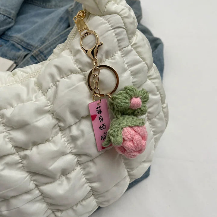 Floral Charm Puffer Bag - Image 5