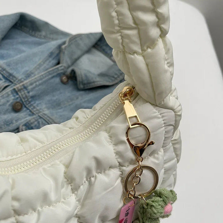 Floral Charm Puffer Bag - Image 6