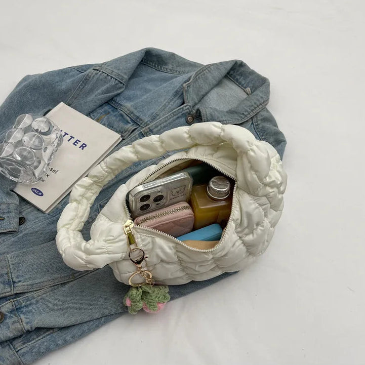 Floral Charm Puffer Bag - Image 8
