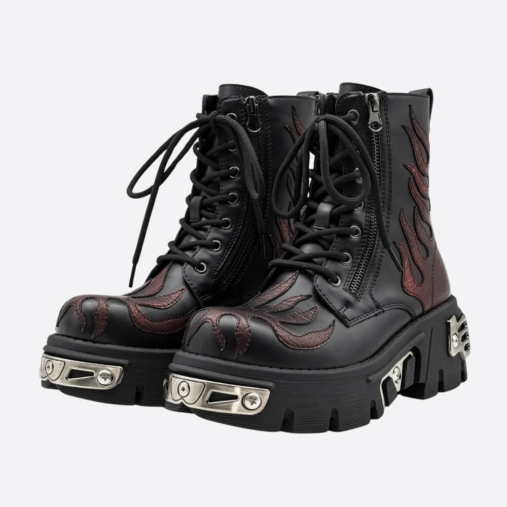 Goth Chunky Platform Boots - Image 5