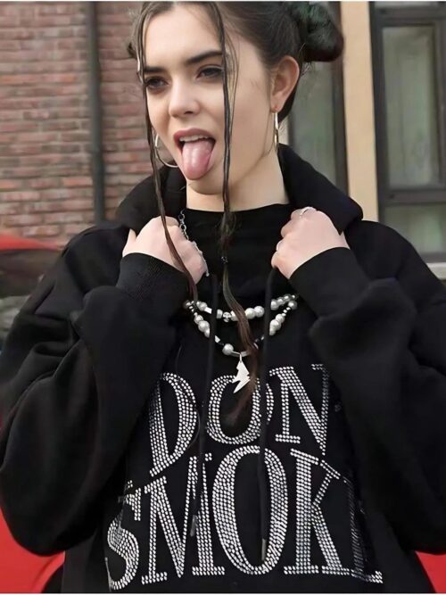 I Don't Smoke Rhinestone Hoodie
