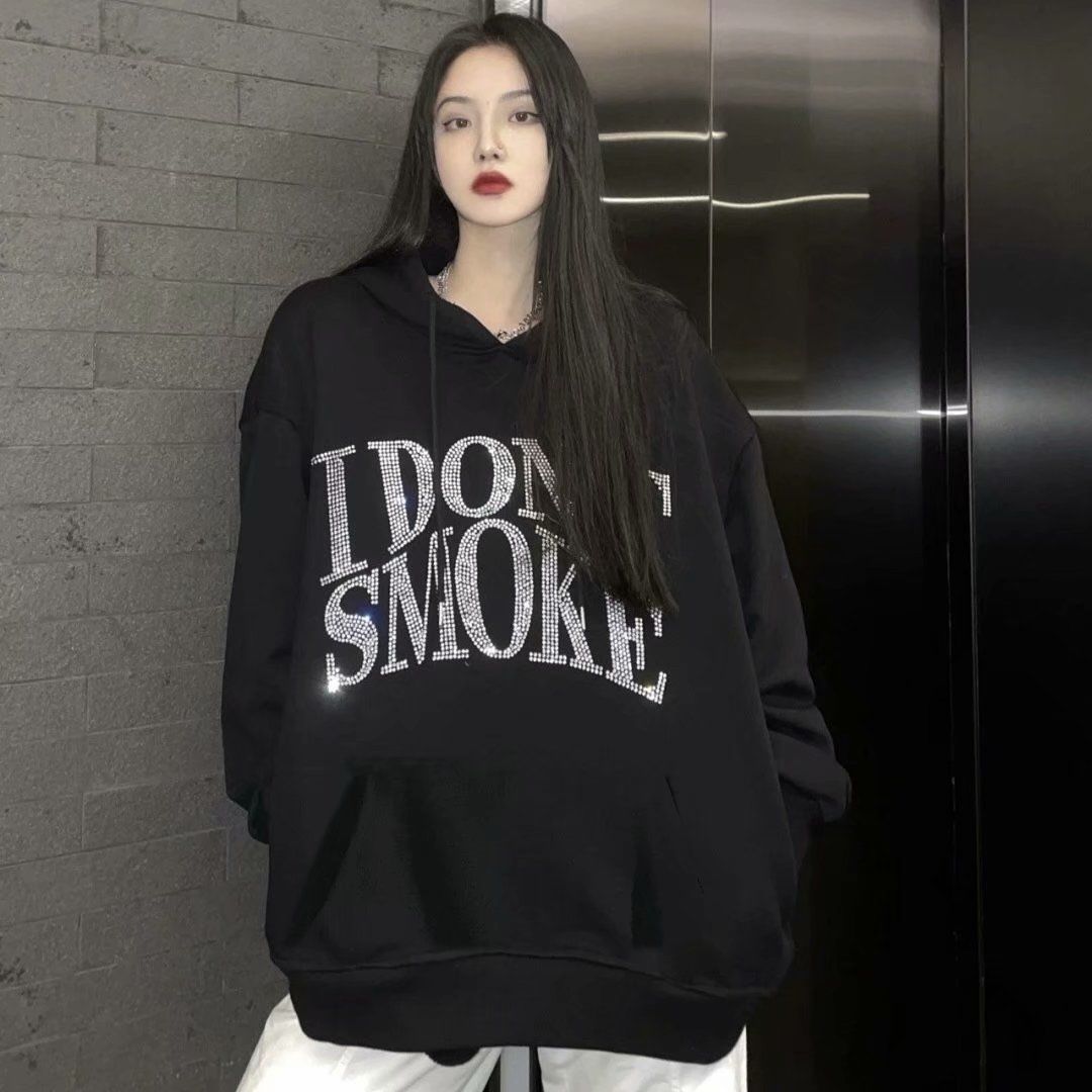 I Don't Smoke Rhinestone Hoodie - Image 3