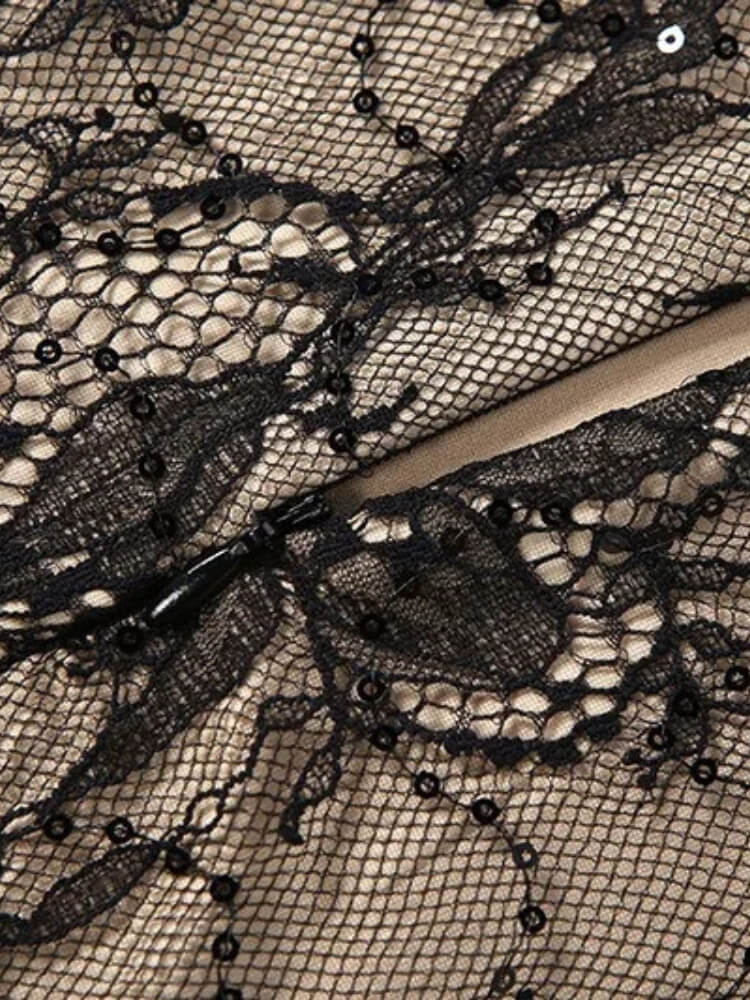 Lace Tulle Maxi Dress - Image 10