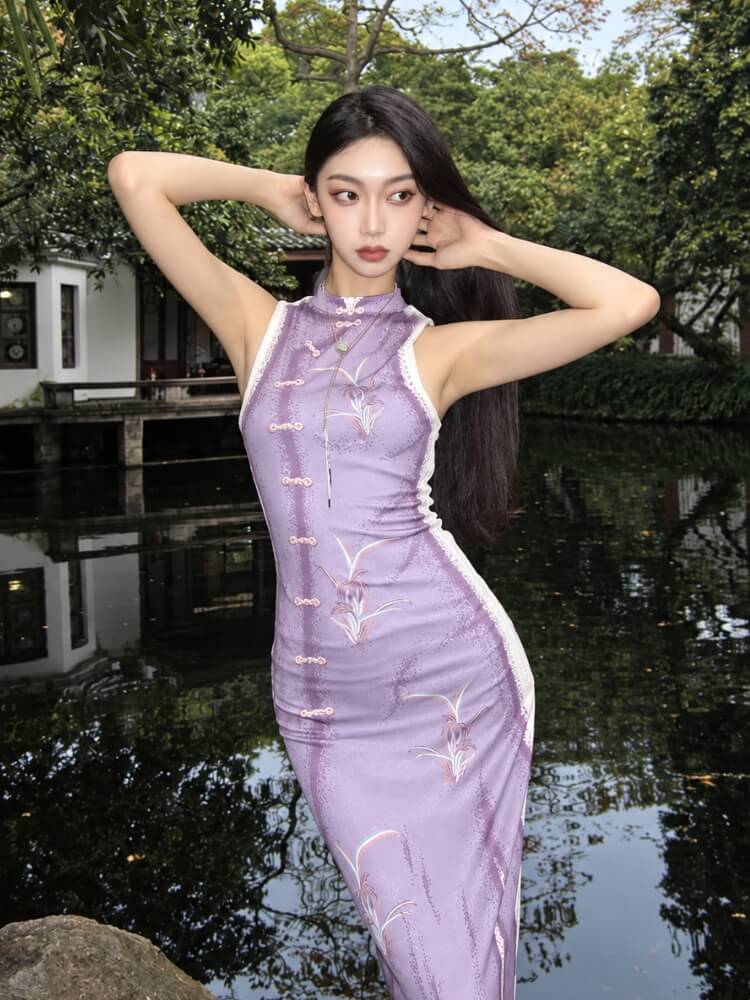 Lavender Garden Maxi Dress - Image 3