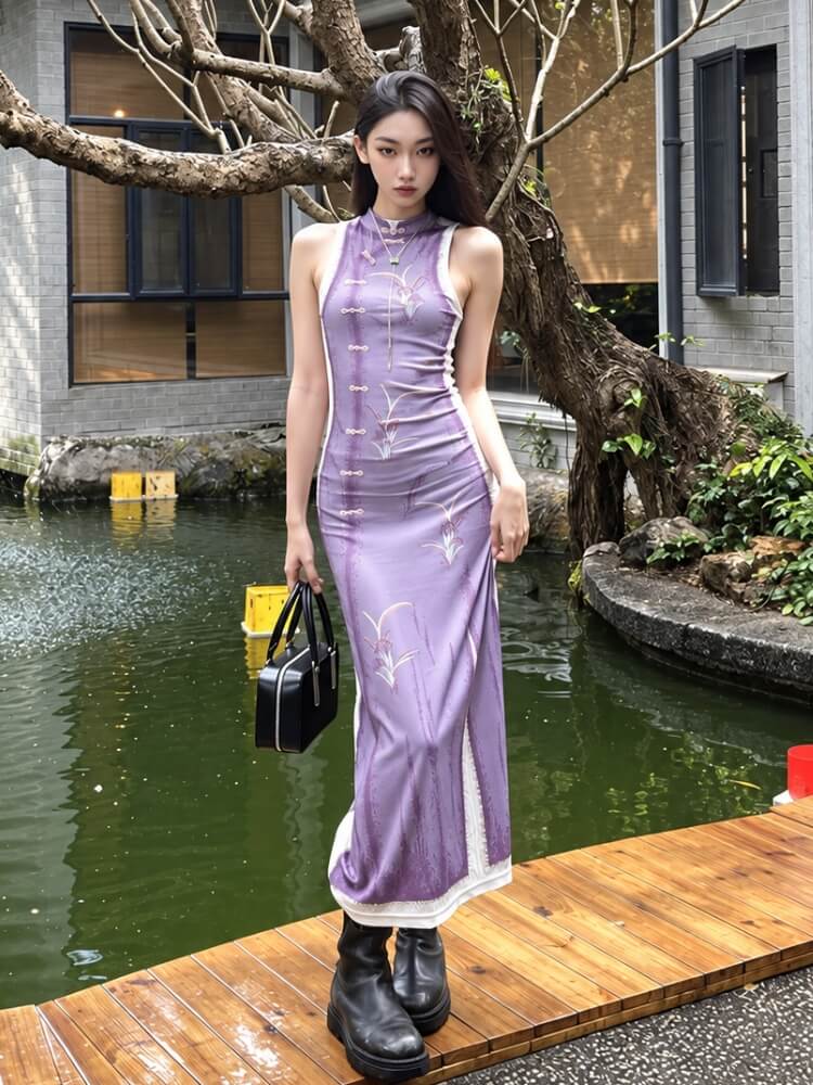 Lavender Garden Maxi Dress - Image 4
