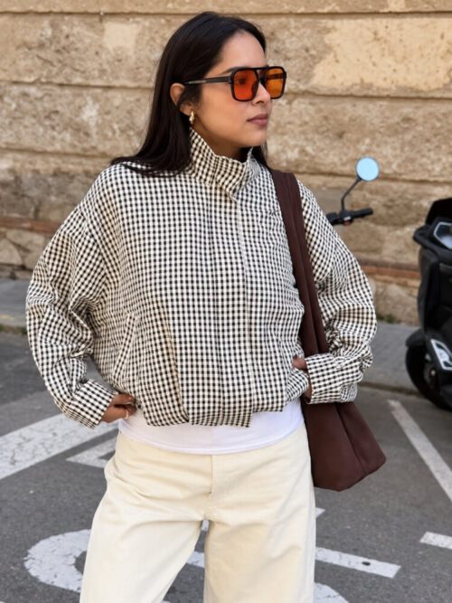 Oversized Gingham Jacket
