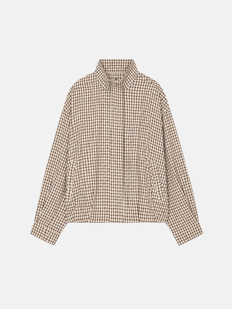 Oversized Gingham Jacket - Image 5