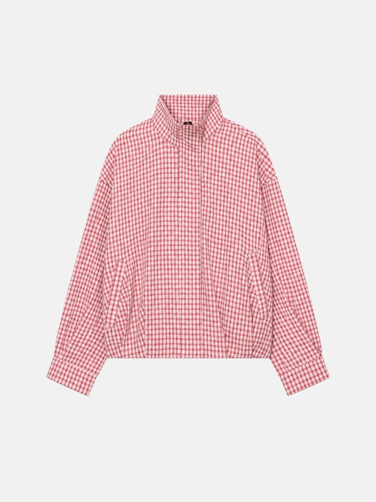 Oversized Gingham Jacket - Image 7