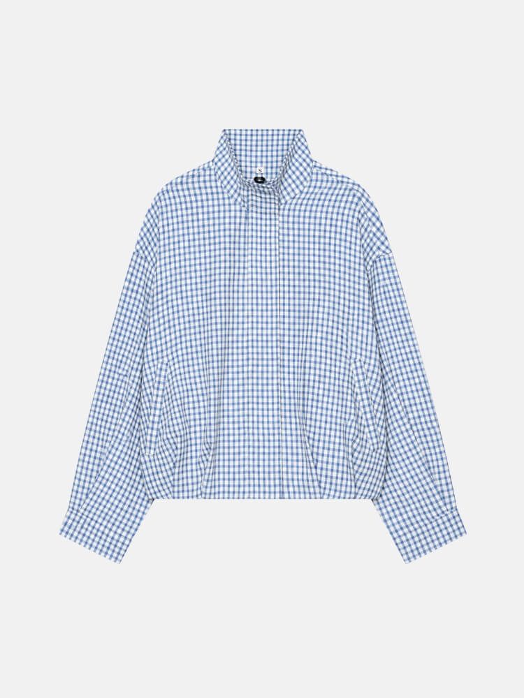 Oversized Gingham Jacket - Image 8