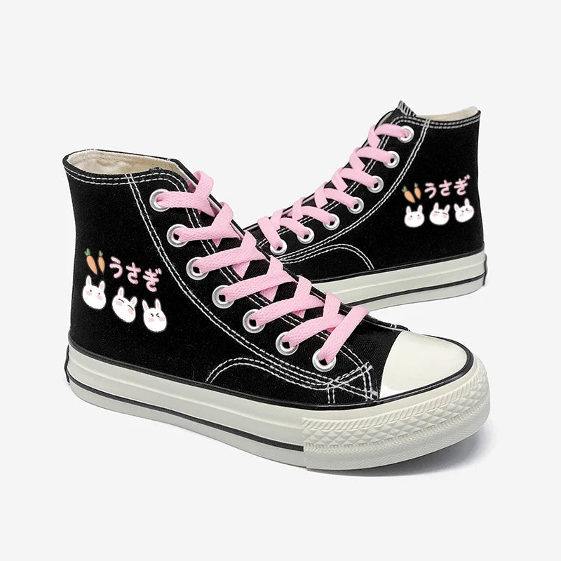 Rabbit & Carrot Lace Up Canvas Shoes - Image 4