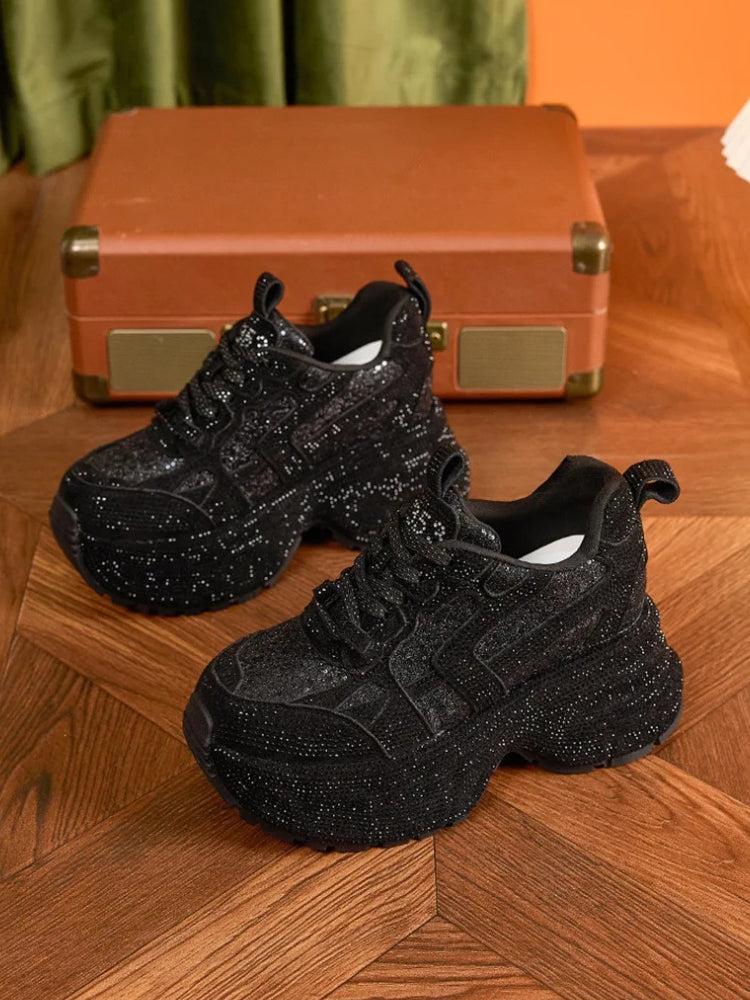 Rhinestone Platform Sneakers - Image 5