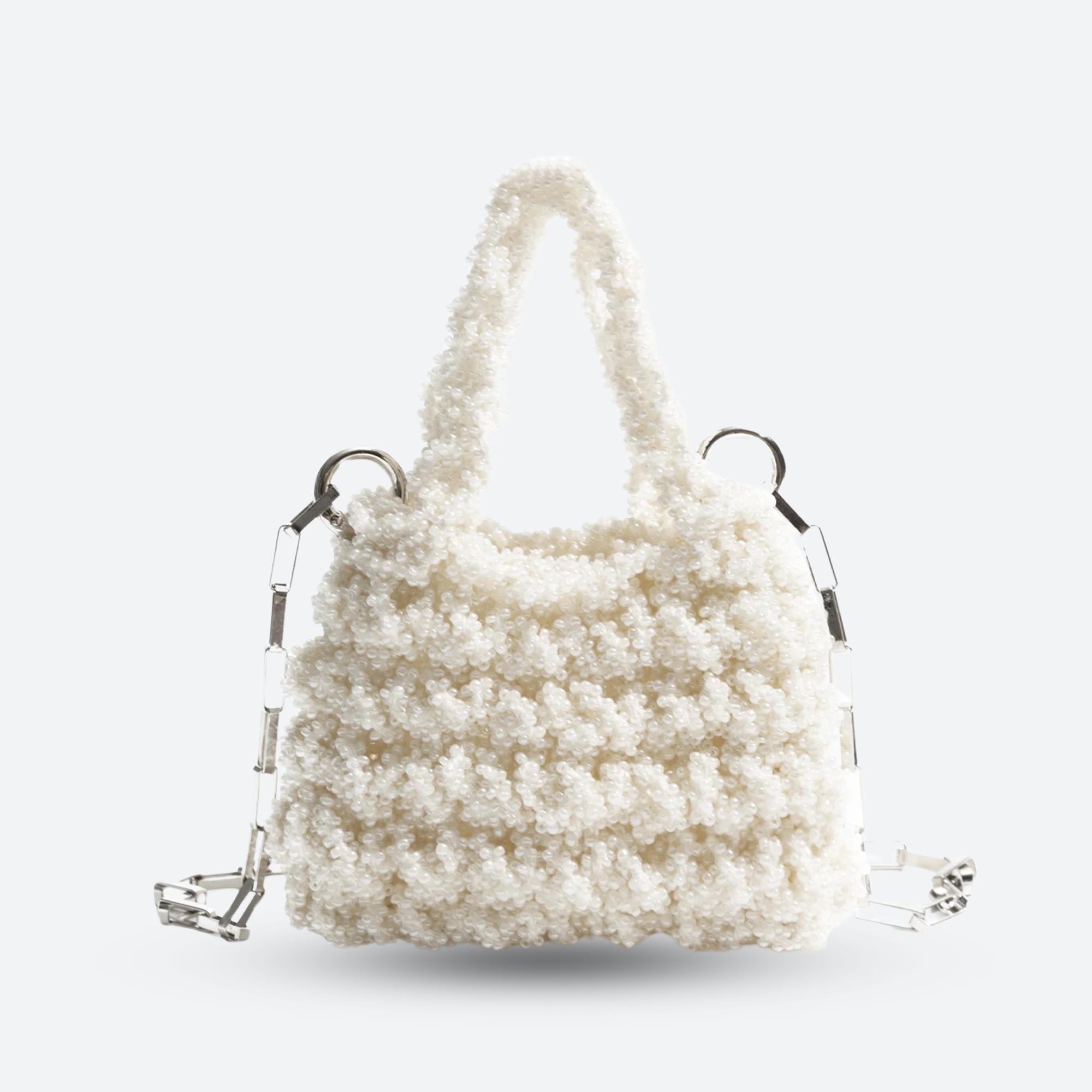 Soft Girl Beaded Chain Strap Handbag - Image 5