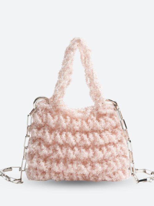 Soft Girl Beaded Chain Strap Handbag