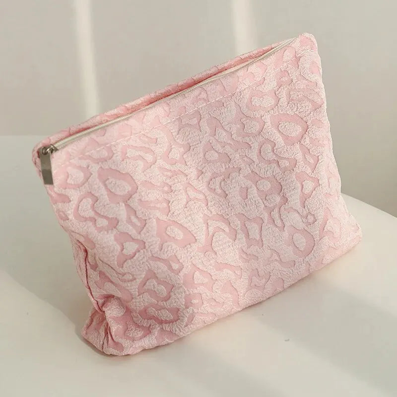 Soft Girl Pink Leopard Makeup Bag - Image 3