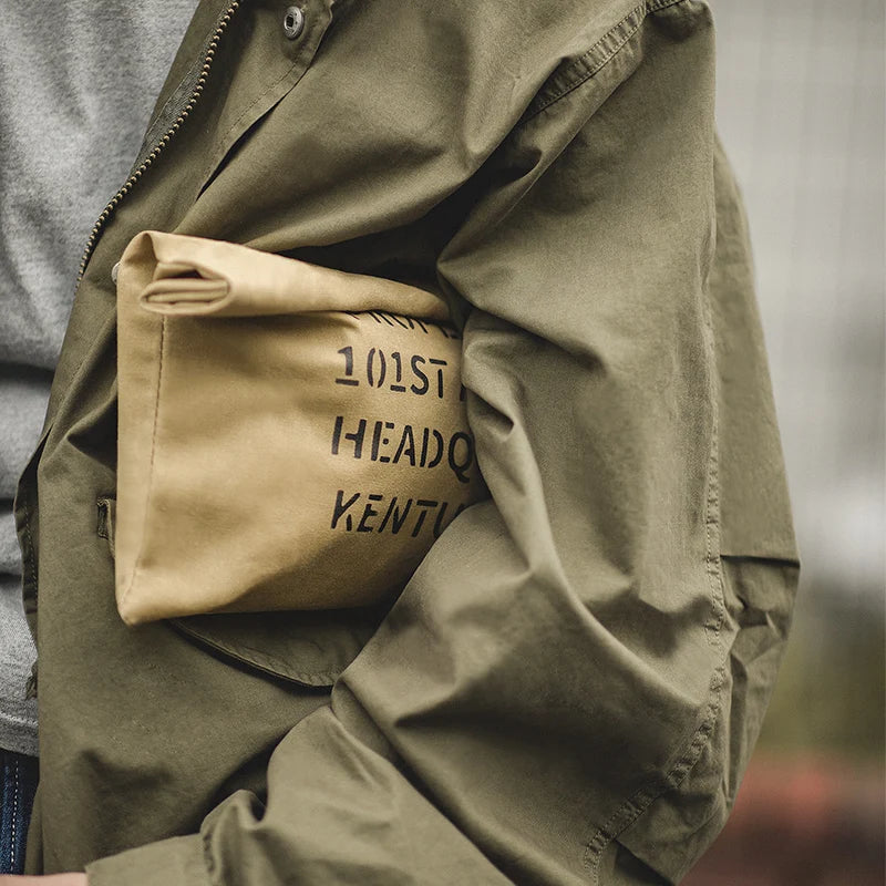Waxed Canvas Clutch Bag - Image 4