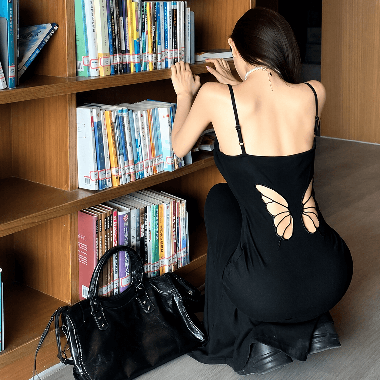Y2K Butterfly Back Maxi Dress - Image 4