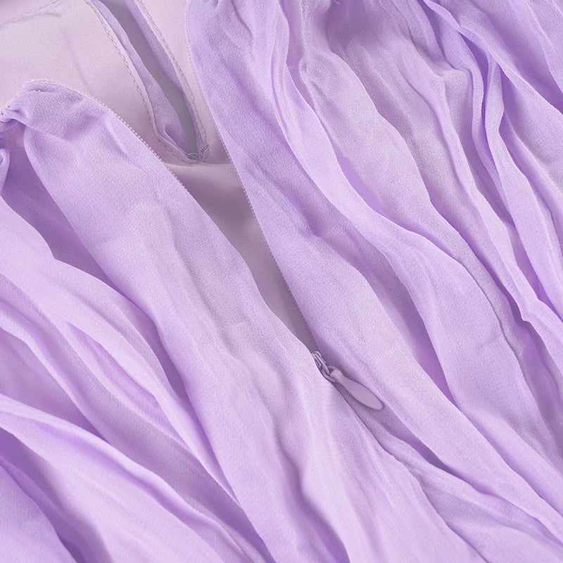 Y2K Chiffon Babydoll Mini Dress - Image 7