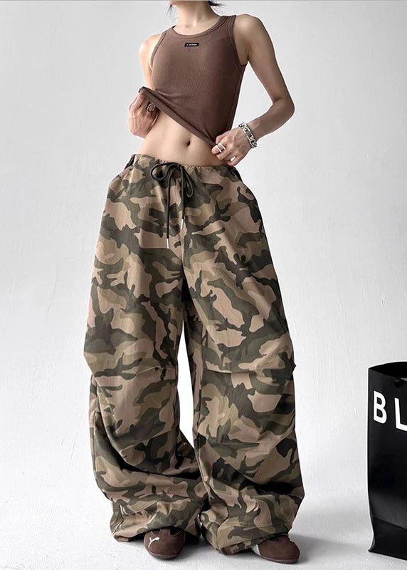 Y2K Drawstring Camo Baggy Pants - Image 3