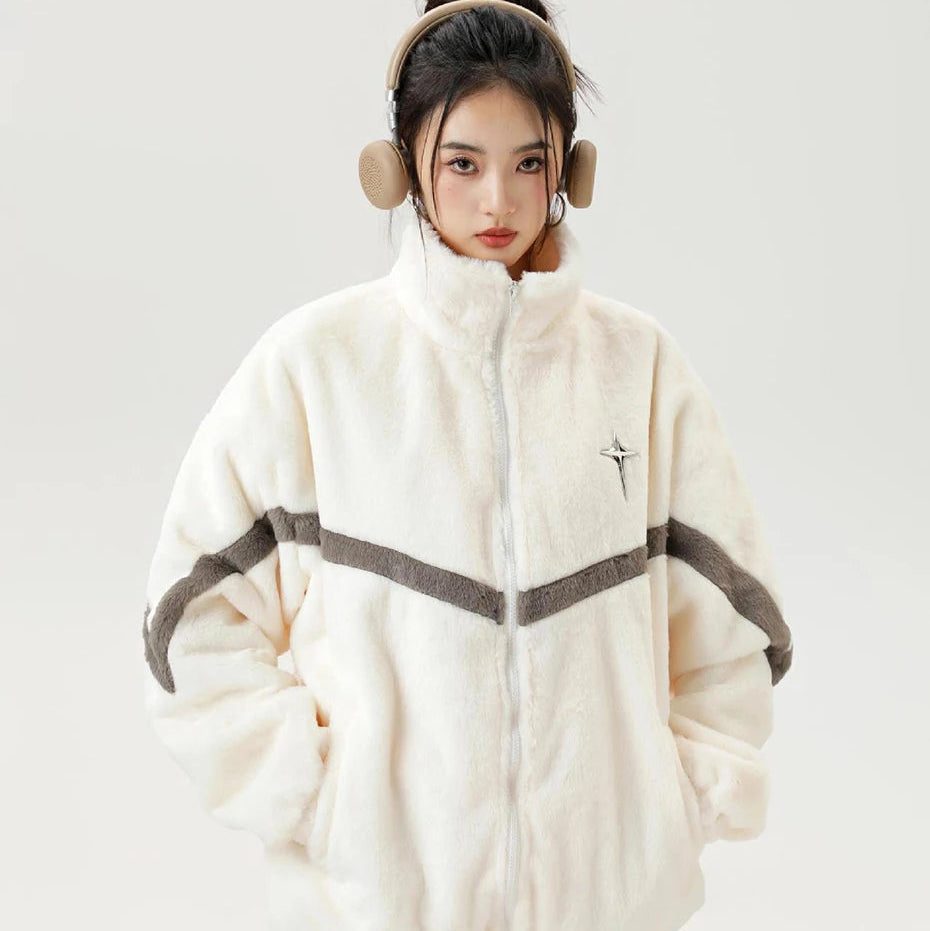 Y2K Fleece Zip-Up Jacket