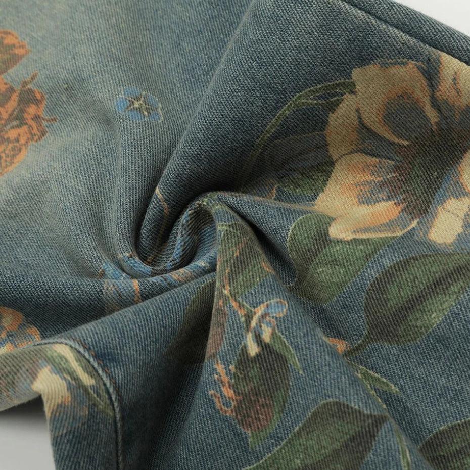 Y2K Floral Wide Leg Jeans - Image 6