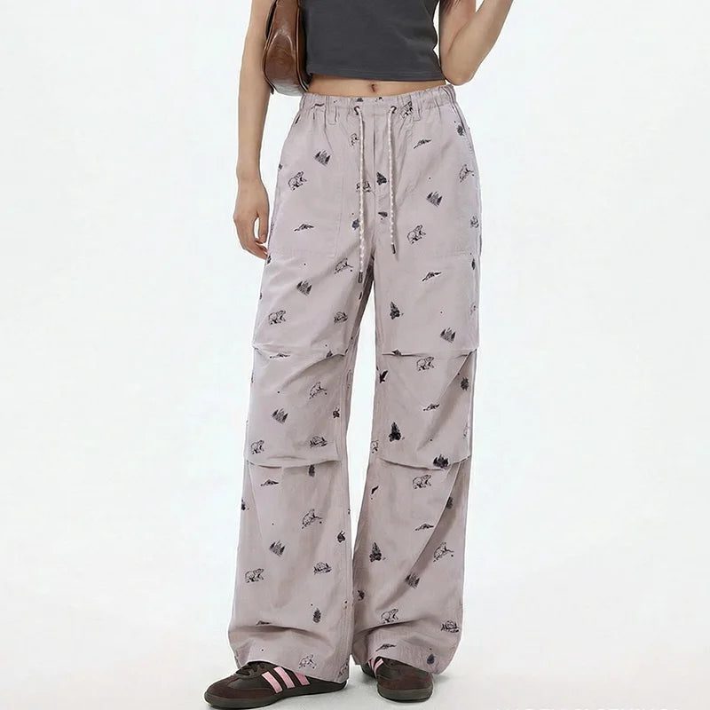 Y2K Graphic Drawstring Pants - Image 3