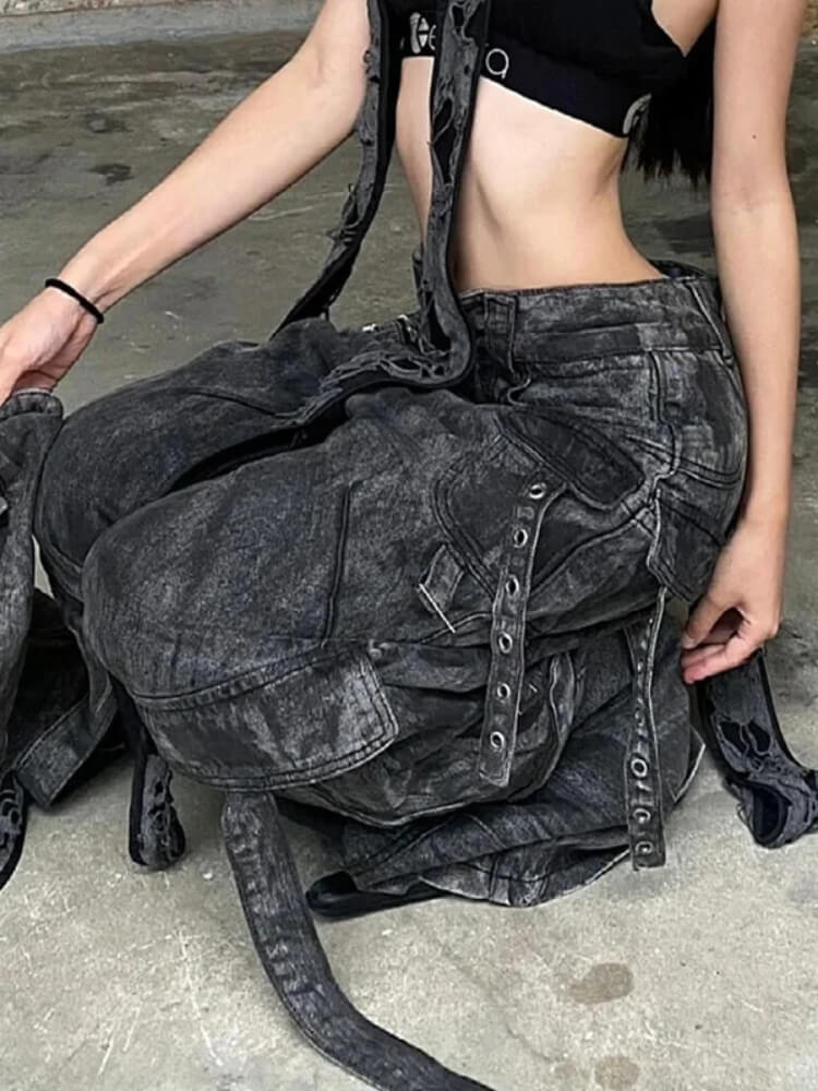Y2K Grunge Cargo Pants - Image 3