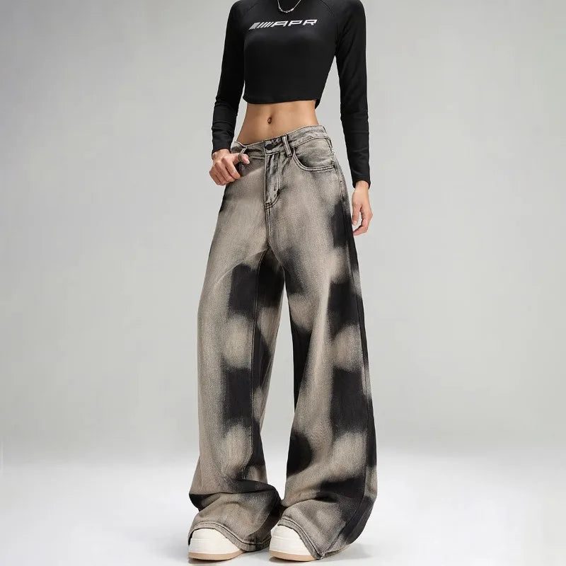 Y2K Grunge Sprayed Jeans - Image 3