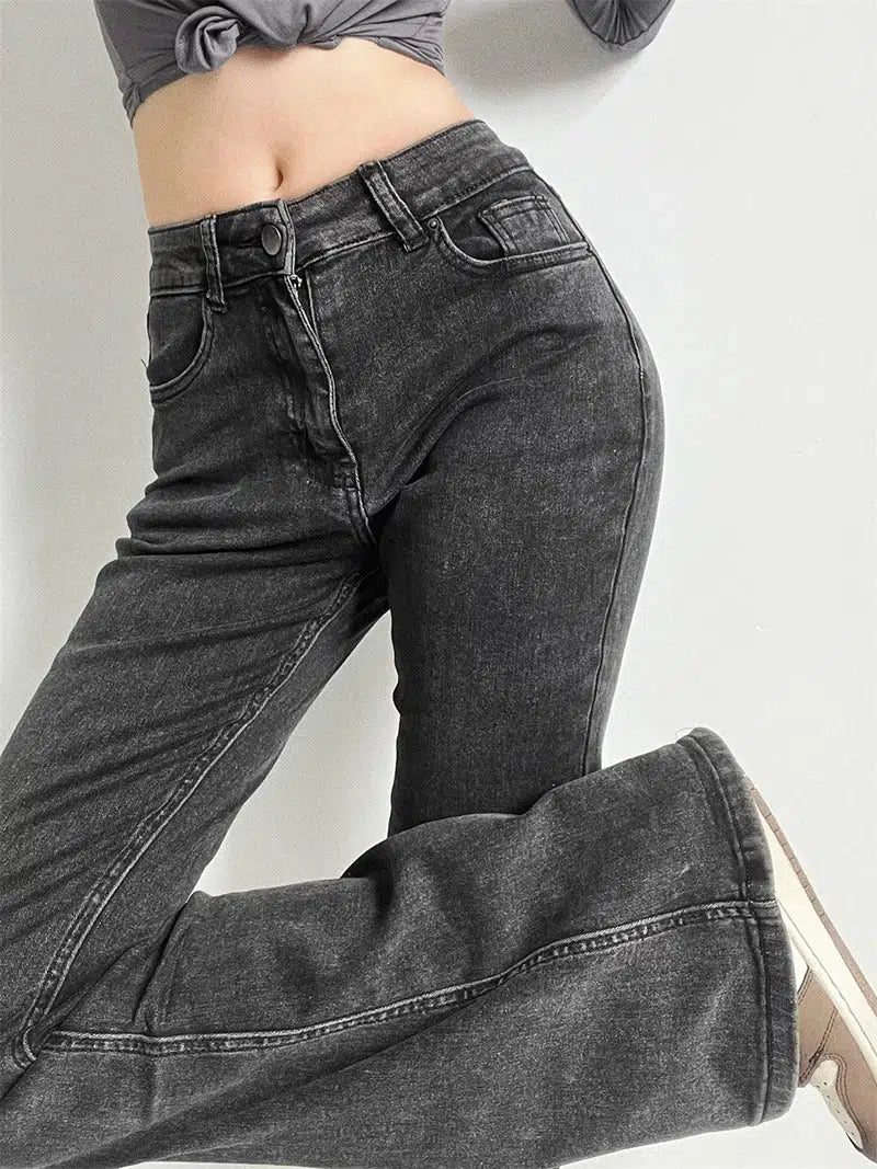 Y2K Heart Pocket Flare Jeans - Image 3