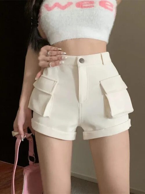 Y2K High Waist Cargo Shorts
