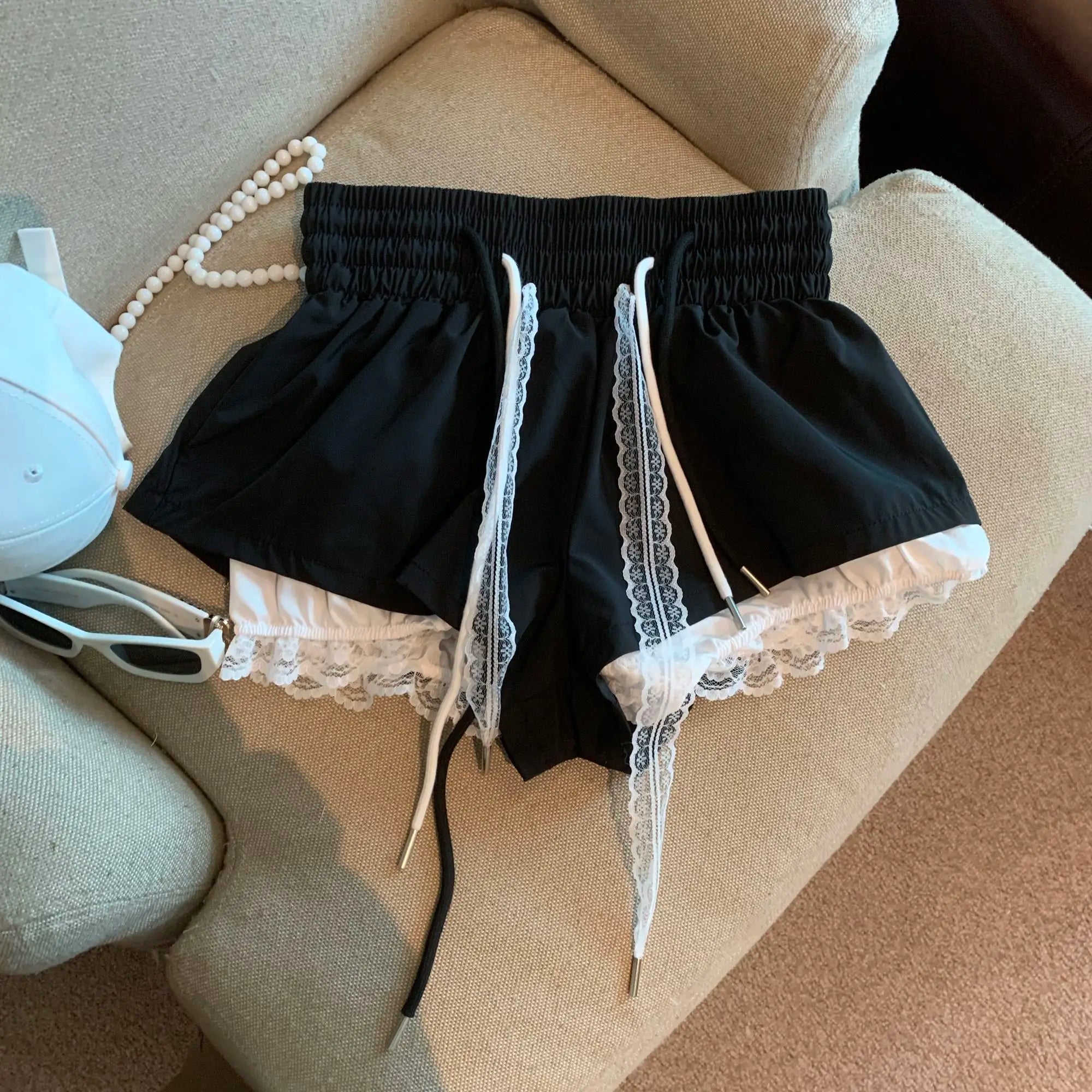 Y2K Lace Shorts - Image 3