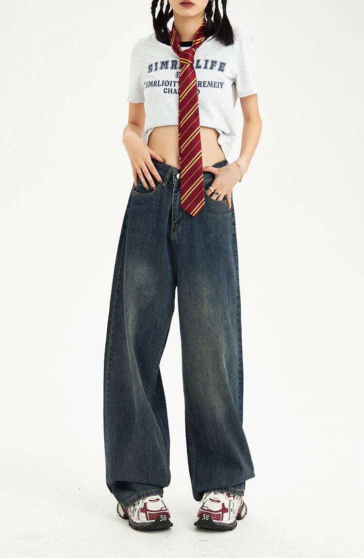 Y2K Pockets Wide Leg Baggy Jeans - Image 3