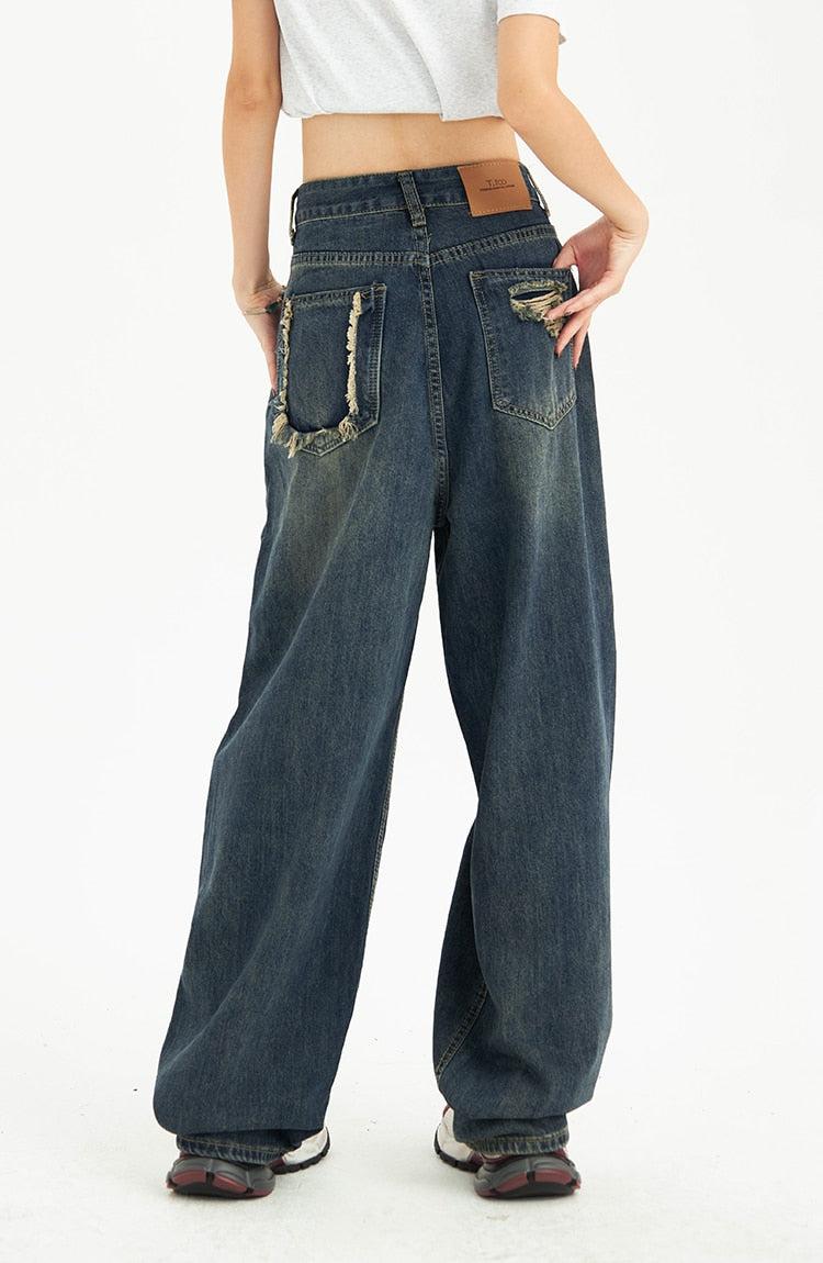 Y2K Pockets Wide Leg Baggy Jeans - Image 4
