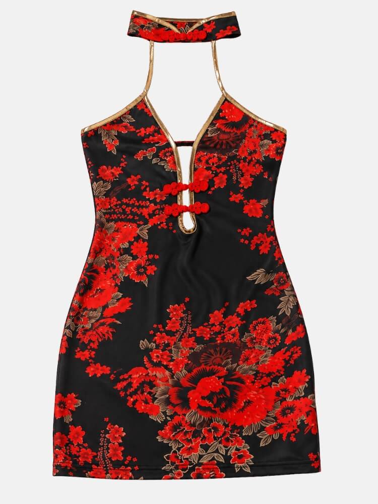 Y2K Qipao Mini Dress - Image 5