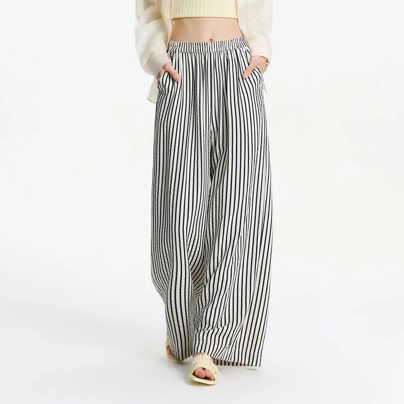Y2K Striped Wide Leg Pants