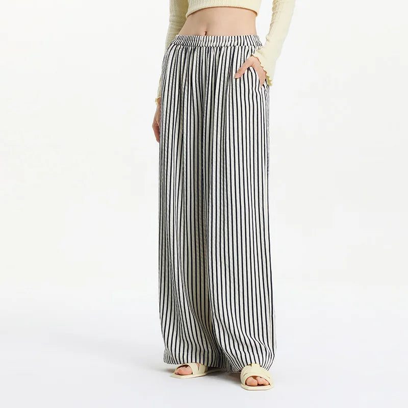 Y2K Striped Wide Leg Pants - Image 3