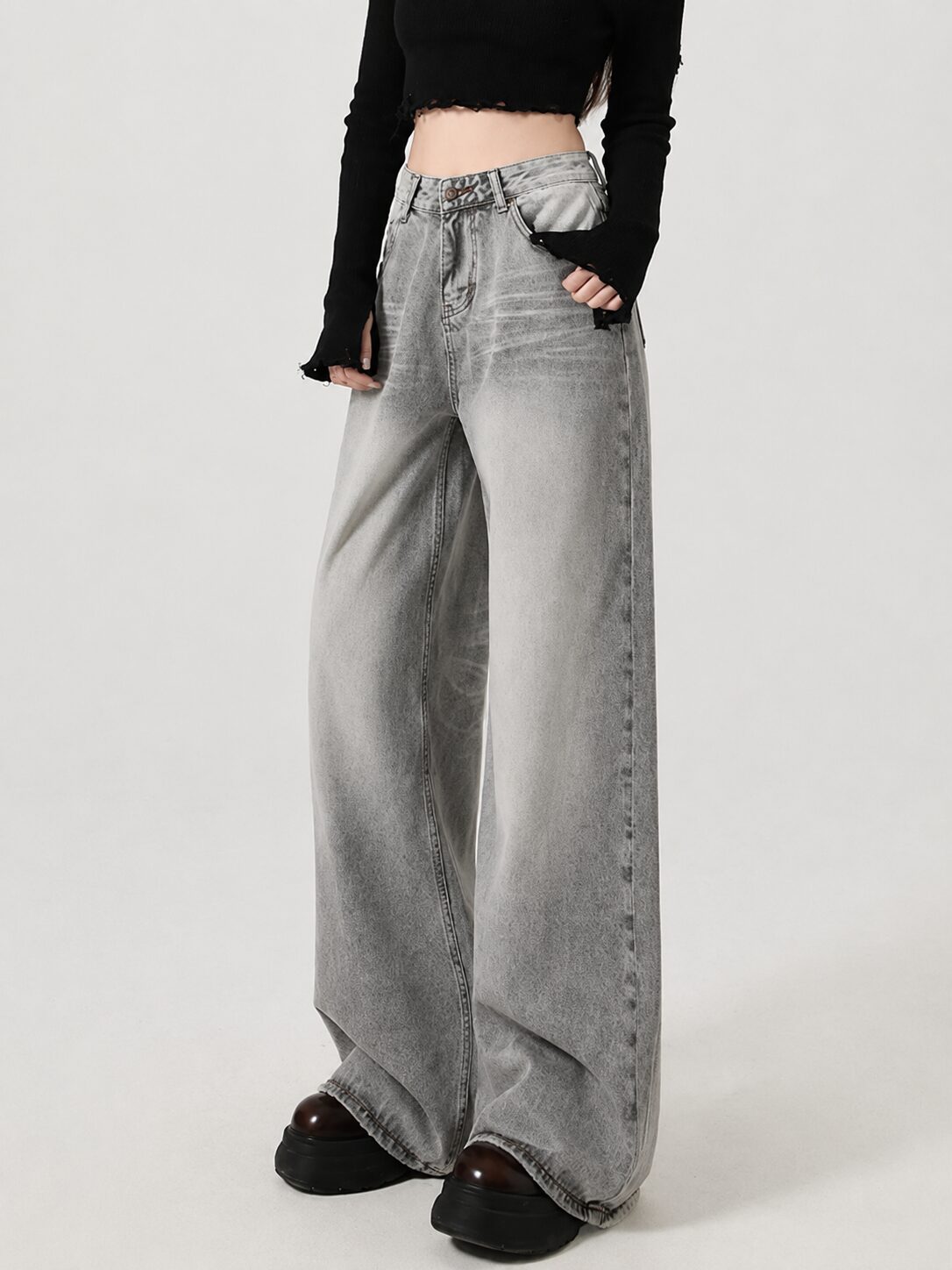 Y2K Washed Wide Leg Jeans - Image 3