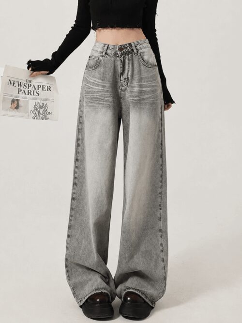 Y2K Washed Wide Leg Jeans